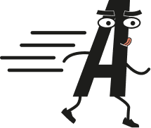 Words race block image